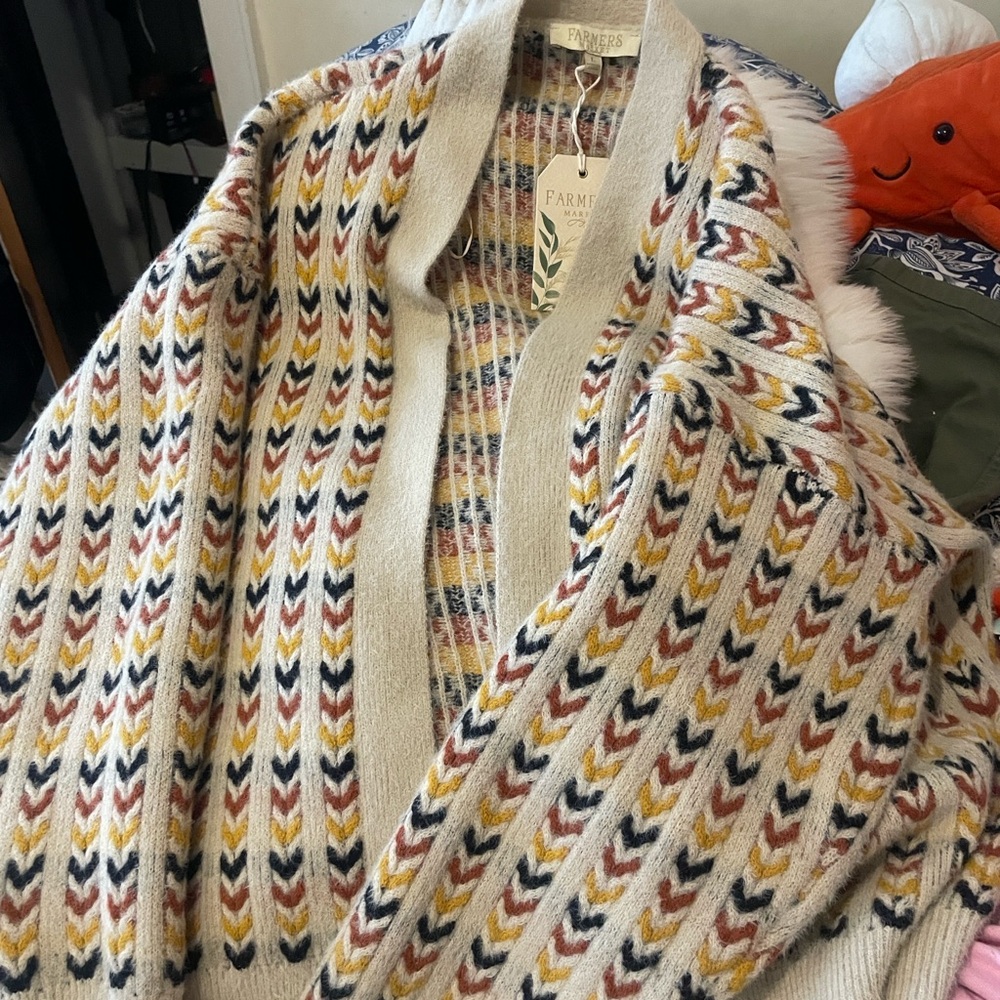 Farmers Market Women's Beige Cardigan